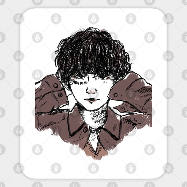 Shadow Like Me, Kim Tae Hyung BTS-On Era Sticker by Art Farsuf